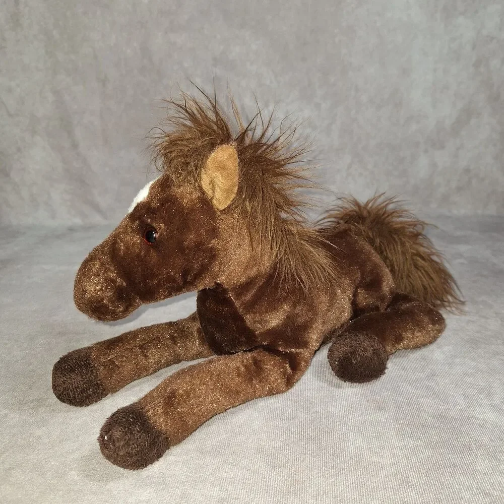 Aurora Outlaw Horse Plush Brown Pony Stuffed Animal Toy 12